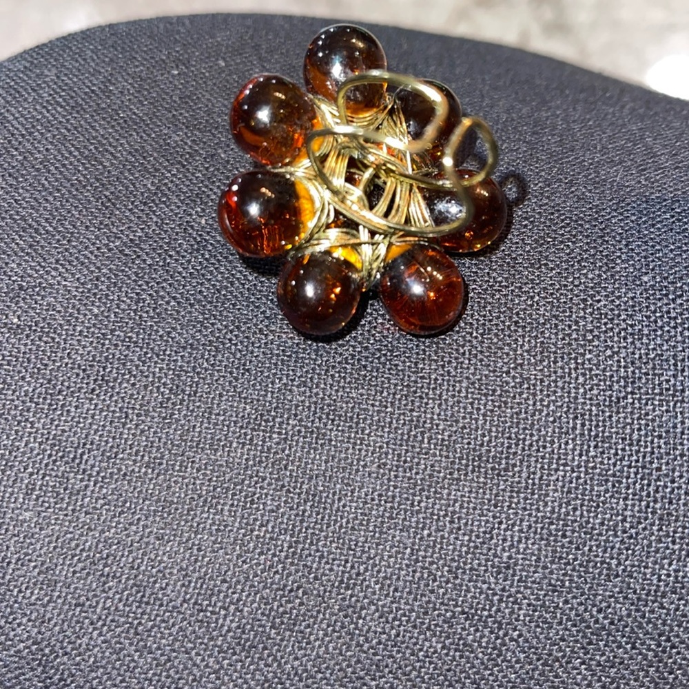 Artisan Made Large Statement Flower Ring Gold Twi… - image 8